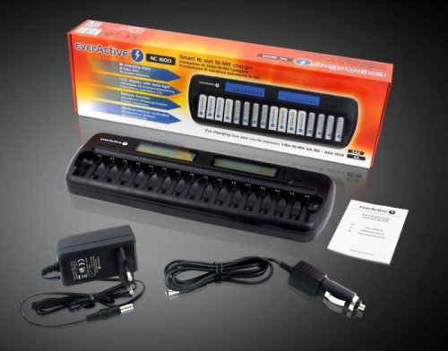 everActive Ładowarka procesorowa NC-1600 do 16 akumulatorów AA/AAA