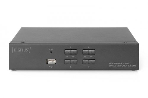 Digitus Przełącznik KVM 4 portowy HDMI, 4K 30Hz