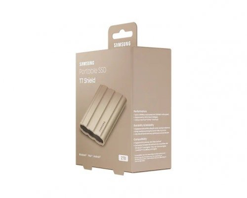 Samsung Dysk SSD T7 Shield 2TB USB 3.2, beżowy