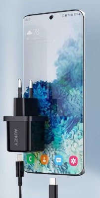 AUKEY PA-F5 OEM Black Mini ładowarka sieciowa 1xUSB-C 20W PD Power Delivery