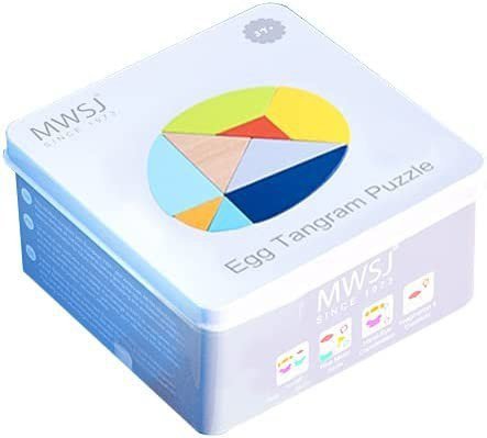 iWood Gra układanka Jajko tangram w puszce