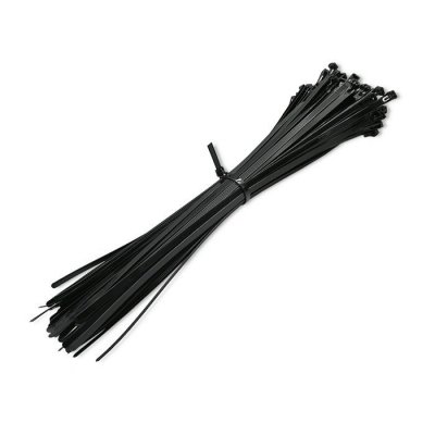 Qoltec Opaski zaciskowe wielorazowe/trytytki | 7.2*400mm | Nylon UV |   Czarne