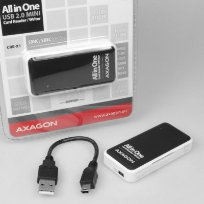 AXAGON Zewnętrzny mini czytnik CRE-X1, 5-slot ALL-IN-One
