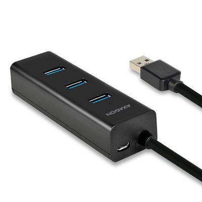 AXAGON HUB 4-portowy HUE-S2BL USB 3.2 Gen 1 charging hub 1.2m   kabel micro USB
