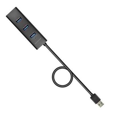 AXAGON HUB 4-portowy HUE-S2BP USB 3.2 Gen 1 charging hub 1.2m   kabel, AC adapter