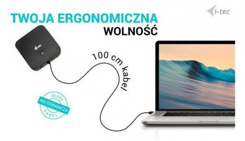 i-tec Stacja dokująca USB-C HDMI Dual DP Docking Station Power Delivery 100 W + i-tec Universal Charger 100 W