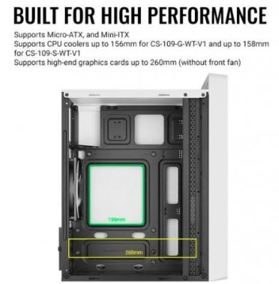 AeroCool Obudowa CS-109 White RGB USB 3.0 Mini Tower