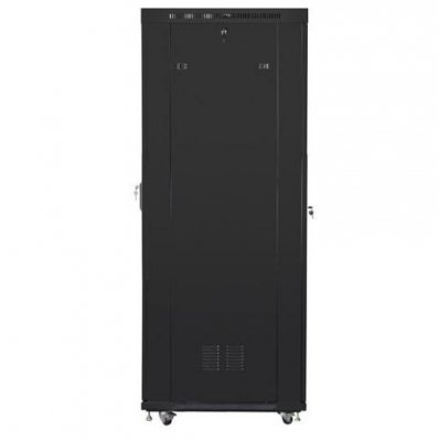 Lanberg Szafa rack stojąca 19 cali 27U 800x1200 czarna drzwi perforowane LCD FLAT PACK