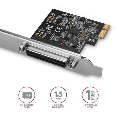 AXAGON PCEA-P1N Kontroler PCIe 1x port równoległy (LPT), w zestawie SP & LP