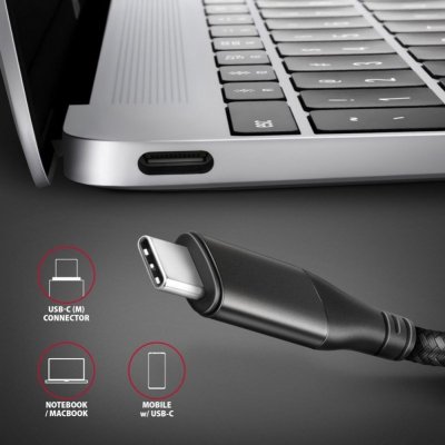 AXAGON Adapter RVC-HI2M  USB-C -&gt; HDMI 2.0 4K/60Hz Aluminum, 25cm kabel
