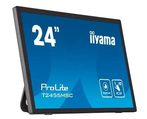 IIYAMA Monitor komputerowy  dotykowy 24 cale T2455MSC-B1 POJ.10PKT.IPS,HDMI,DP,USB3.0,CAM,MIC