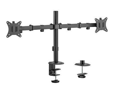 Gembird Ramię dla dwóch monitorów biurkowe  (regulowane), 17 cale- 32 cale, do 9kg