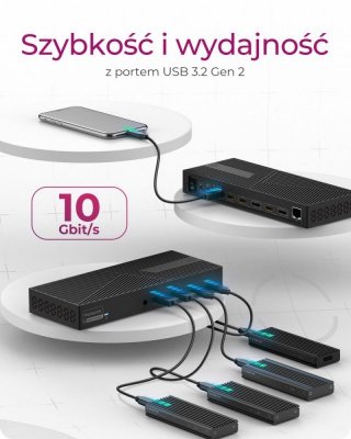 IcyBox Stacja dokująca IB-DK2246-C 11in1,HDMI,DP,LAN,TYPE-C