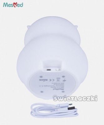 Mesmed Lampka silikonowa nocna MM013 Sówka z pilotem