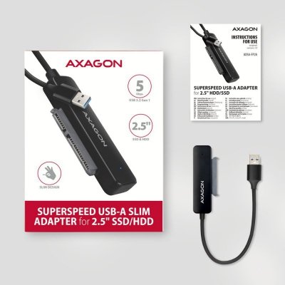 AXAGON ADSA-FP2A Adapter USB-A 5Gbps SATA 6G 2.5 cali HDD/SSD FASTPort2