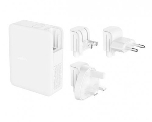 Belkin Ładowarka ścienna 140W 4-ports (3xC 1xA) UK, EU, US Plugs  biała