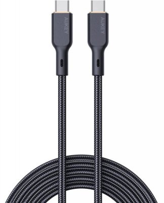 AUKEY CB-KCC102 kevlarowy kabel USB C - USB C | 1.8m | 5A | 100W PD | 20V