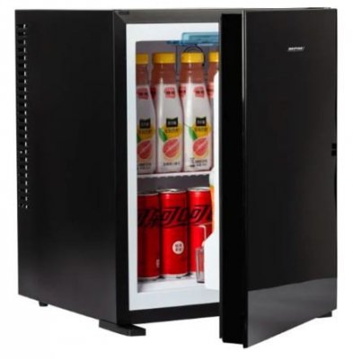 MPM Chłodziarka (minibar) czarna szklany front MPM-30-MBS-06L
