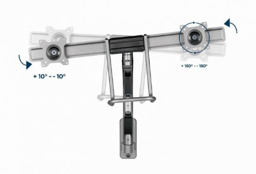 Gembird Uchwyt ścienny na 2 monitory 17-32 cali 8kg