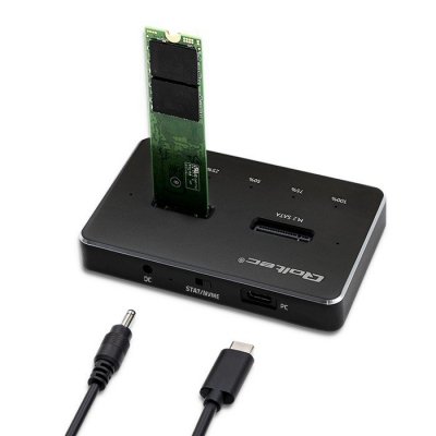 Qoltec Stacja dokująca dysków SSD M.2 | NVMe | SATA | USB-C | DUAL 2 x  2TB
