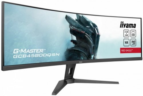 IIYAMA Monitor 45 cali G-Master GCB4580DQSN-B1, VA,DQHD,165HZ,USB-C-DOCK,RJ45,32:9,  1500R,450cd/m2,3000:1,0.8ms,3xUSB,2xHDMI,1xDP,2x3W,PowerDelivery-90W