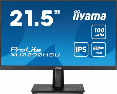 IIYAMA Monitor komputerowy  21.5 cala ProLite XU2292HSU-B6 IPS,100Hz,FreeSync,SLIM,HDMI,DP,2x2W,  4xUSB(3.2),0.4ms