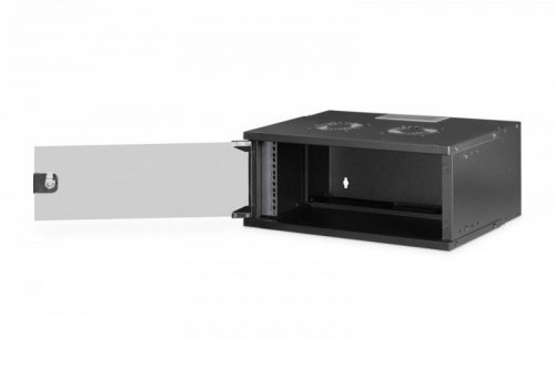 Digitus Szafa sieciowa wisząca 19 cali 4U, SOHO PRO 240 x 540 x 400 mm, nośność 60kg, drzwi szyba, niezłożona, Czarna