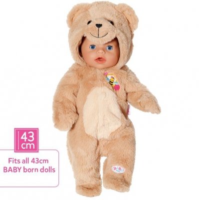 Zapf Strój niedźwiedzia śpioszki z kapturem Baby Born