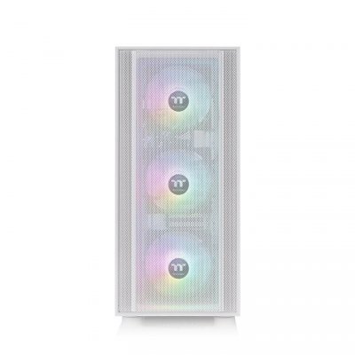 Thermaltake Obudowa - H570 Tempered Glass 3x12cm ARGB Snow