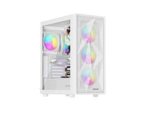 Natec Obudowa Genesis Diaxid 605 ARGB MIDI TOWER USB-C Biała