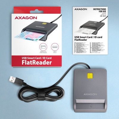 AXAGON Czytnik kart identyfikacyjnych CRE-SM3T USB, kabel 1,3m