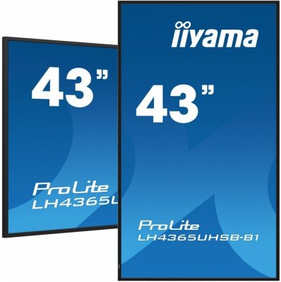 IIYAMA Monitor Digital Signage 43 cale LH4365UHSB-B1 24/7, IPS, ANDROID 11, 4K