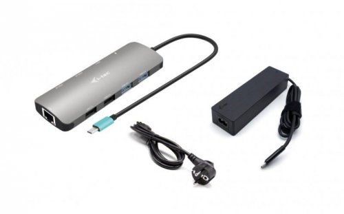 i-tec Stacja dokująca USB-C Metal Nano 2x Display Docking Station Power Delivery100W + Charger 100W