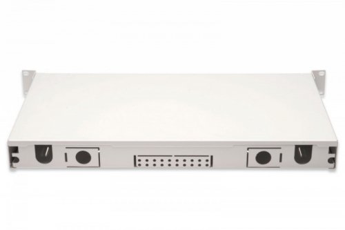 Digitus Przełącznica światłowodowa/panel krosowy z wyposażeniem 19 cali 1U, 24x LC duplex, OS2, zawiera pigtaile, adaptery, tacki, wysuwany, Szara
