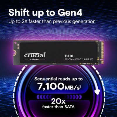 Crucial Dysk SSD P310 500GB M.2 NVMe PCIe 4.0 2280 7100/6000