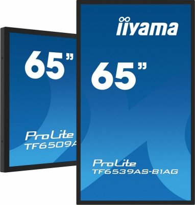 IIYAMA Monitor komputerowy  65 cali TF6539AS-B1AG,IPS,4K,HDMIx2,DP,RJ45,3xUSB,2x10W,      ANDROID,24/7,IP65