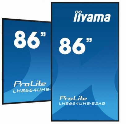 IIYAMA Monitor digital signage, wyświetalcz 86 cali LH8664UHS-B2AG,