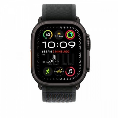 Apple Opaska Trail w kolorze czarnym do koperty 49 mm - rozmiar M/L - elementy z tytanu w kolorze czarnym