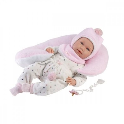 Llorens Lalka bobas Mimi płacząca z poduszką rogal 42 cm