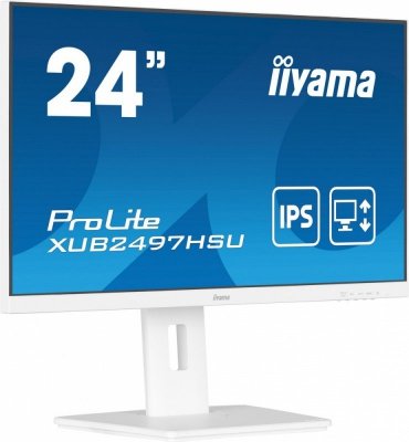 IIYAMA Monitor 24 cale XUB2497HSU-W2 IPS, HDMI, DP, 2x2W, 2xUSB, Pivot, HAS(150mm)