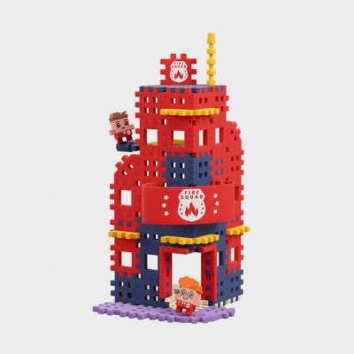 Marioinex Klocki Waffle mini - Remiza strażacka 280 elementów