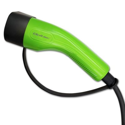 Qoltec Mobilna ładowarka do samochodu elektrycznego EV z regulacją 2w1  Typ2 | 7kW | CEE 3 PIN | 230V | LCD | Przenośna | Wallbox | 5m