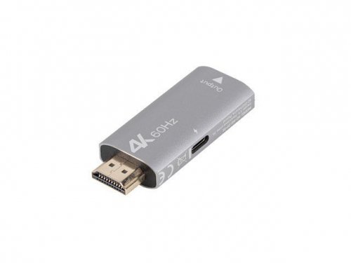 Lanberg Adapter HDMI(M)-Displayport(F)4K srebrny