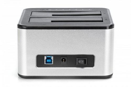 Digitus Stacja dokująca USB 3.0 Super Speed do 2x SSD/HDD 2.5/3.5 cali SATA III max.2x20TB z funkcją klonowania