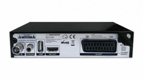 Esperanza Tuner/dekoder cyfrowy DVB-T2 H.265/HEVC