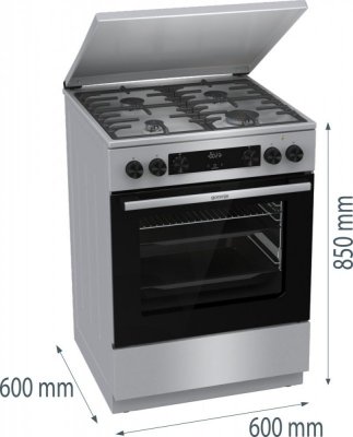 Gorenje Kuchnia gazowo-elektryczna GKS6C71XF