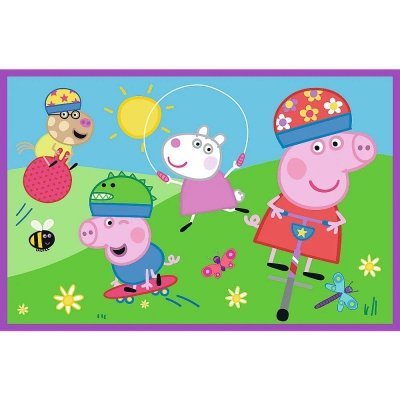 Trefl Puzzle 2x24 elementy Świnka Peppa na placu zabaw