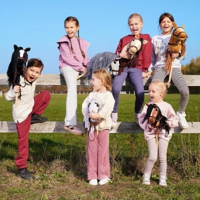 Tootiny Koń na kiju Hobby Horse HOPPIHORSE A3 Bay - ciemny brąz, maść gniada