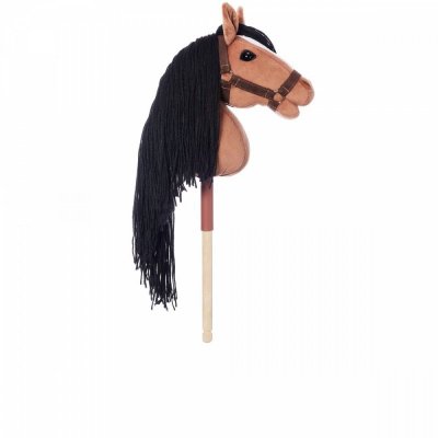 Tootiny Koń na kiju Hobby Horse HOPPIHORSE A3 Bay - ciemny brąz, maść gniada