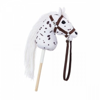 Tootiny Koń na kiju Hobby Horse HOPPIHORSE A3 Leopard - biały, maść tarantowata